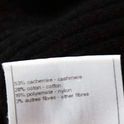 Chanel Black Cashmere Blend Turtleneck Sweater Dress S