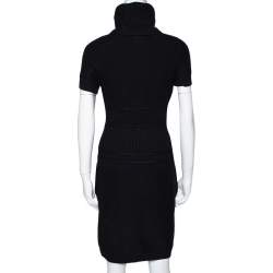 Chanel Black Cashmere Blend Turtleneck Sweater Dress S