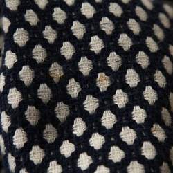 Chanel Navy Blue Tweed Bamboo Blend Brooch Detail Jacket S
