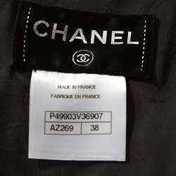 Chanel Grey Wool Felted Midi Dress M