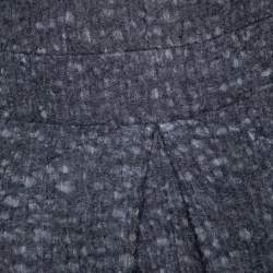 Chanel Grey Wool Felted Midi Dress M