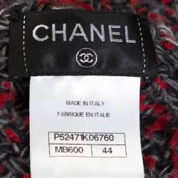 Pre Owned Chanel Multicolor Cashmere Silk Mesh Detailed Sweater Top L