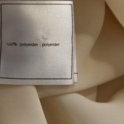 مملوكة مسبقًا Chanel Cream Ruffled Button Front Cropped Blouse L