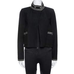 Pre Owned Chanel Black Tweed Boucle Jacket M