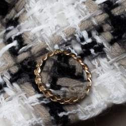 Chanel White Checked Tweed Wide Leg Trouser Suit M