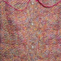 Pre Owned Chanel Multicolor Tweed  Sequin Embellished Button Front Jacket L