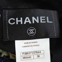 Chanel Black Knit Sequin Embellished Jacket M