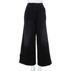 Chanel Black Denim Flared Jeans M
