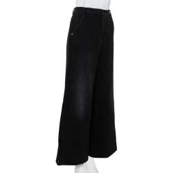 Chanel Black Denim Flared Jeans M