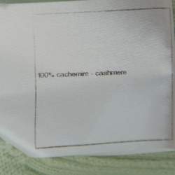 Pre Owned Chanel Green & Pink Cashmere Heart Button Detail Cardigan M