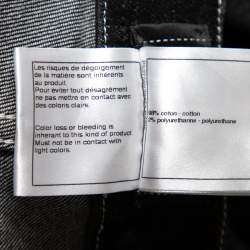 Pre Owned Chanel Black Denim Crochet Hem Detail Fitted Jeans M