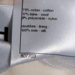 Chanel Monochrome Tweed Double Breasted Cropped Jacket M