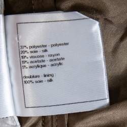Pre Owned Chanel Metallic Lamé Cropped Pants M