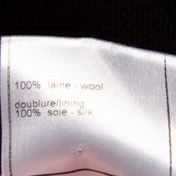 Pre Owned Chanel Black Wool Wide Leg Trousers M