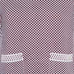 Pre Owned Chanel Multicolor Patterned Knit Short Sleeve Crewneck Sweater M
