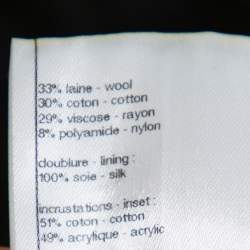 مملوكة مسبقًا Chanel Black Wool & Lace Trim Sleeveless Mini Dress M