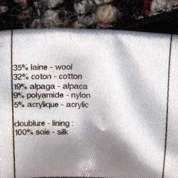 Pre Owned Chanel Black Boucle Midi Dress L