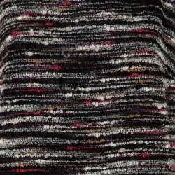 Pre Owned Chanel Black Boucle Midi Dress L