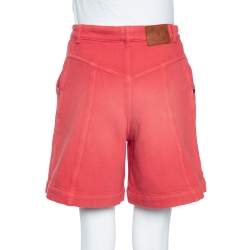 Pre Owned Chanel Pink Cotton Belted Shorts S