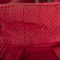 Pre Owned Chanel Pink Cotton Belted Shorts S