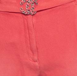 Pre Owned Chanel Pink Cotton Belted Shorts S