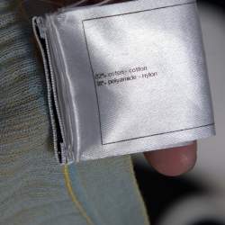 مملوكة مسبقًا توب شانيل تريكو قطن لونين أصفر ذو وجهين مقاس صغير (سمول)