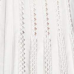 Chanel Light Pink Perforated Knit Faux Wrap Skirt S