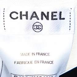 Chanel Light Pink Perforated Knit Faux Wrap Skirt S