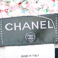 Pre Owned Chanel Pink Sequined Knit Sweater Top S