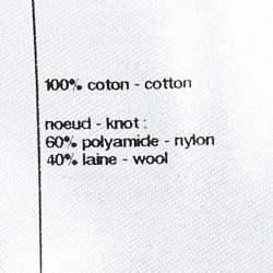 Pre Owned قميص شانيل أكمام قصيرة تفاصيل فيونكة مغاير قطن أبيض مقاس صغير