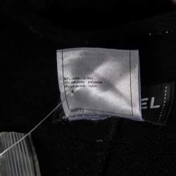 Pre Owned Chanel Black Lurex Knit Drawstring Waist Detailed Short Dress L 