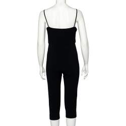 Chanel Black Knit Button Front Sleeveless Jumpsuit M