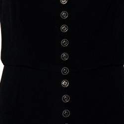 Chanel Black Knit Button Front Sleeveless Jumpsuit M