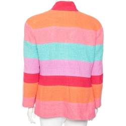 Chanel Multicolored Tweed Single Buttoned Jacket XL
