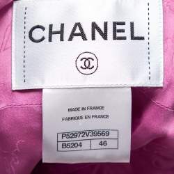 Chanel Multicolored Tweed Single Buttoned Jacket XL