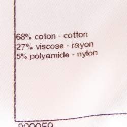 مملوكة مسبقًا قميص شانيل أزرار أمامية دانتيل زهور وردي فاتح مقاس كبير جدا