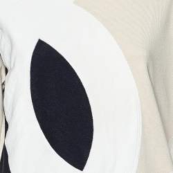 Chanel Colorblock Logo Embroidered Cotton Crewneck Sweatshirt M