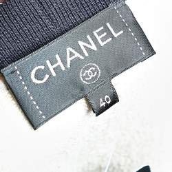 Chanel Colorblock Logo Embroidered Cotton Crewneck Sweatshirt M