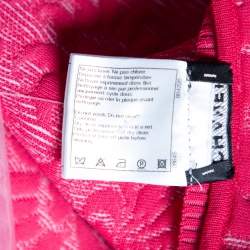 Chanel Pink Embossed Jacquard Knit Sleeveless Dress M