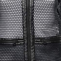 Pre Owned Chanel Black Mesh Zip Front Jacket S