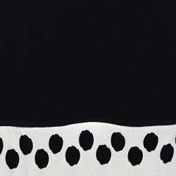 Chanel Black Wool Contrast Detail Midi Dress S