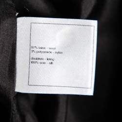 Pre Owned Chanel Black Lurex Tweed Wide Leg Pants S 