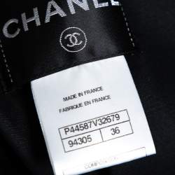 Pre Owned Chanel Black Silk Knit Oversized Hoodie S