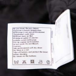 Pre Owned Chanel Black Tweed Braided Trim Detailed Asymmetrical Jacket S