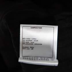 Pre Owned Chanel Black Tweed Braided Trim Detailed Asymmetrical Jacket S