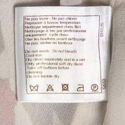 Pre Owned Chanel Multicolored Printed Silk Tiered Cape Dress M