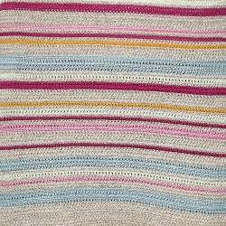 مملوكة مسبقًا فستان شانيل تريكو قطن مخطط متعدد الألوان  بلا أكمام مقاس صغير - سمول