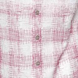 Chanel Pink Patterned Cotton Mesh Dress M