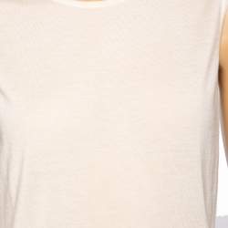 Chanel Cream Cashmere Sleeveless Top L