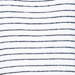 مملوكة مسبقًا توب شانيل تيري قماش مخطط  أبيض بلا أكمام مقاس متوسط - ميديوم